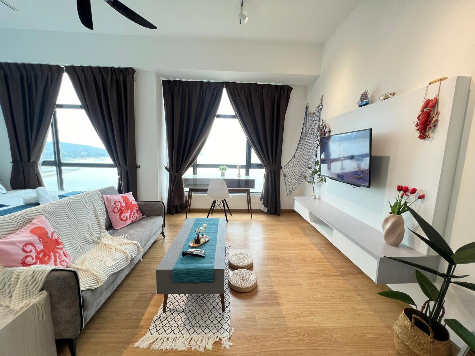 Oceanbay2 Seaview 6Pax Studio Netflix A-18-12 Kuantan Esterno foto